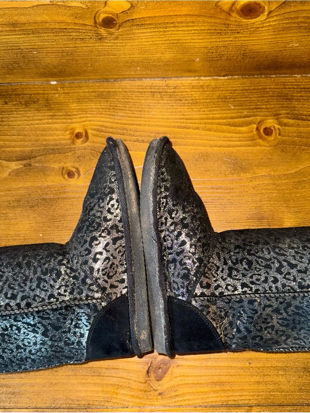 Harper Canyon Black Leopard-Print Kids Boots